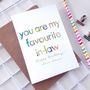 Favourite Sister In Law | Personalised Birthday Card, thumbnail 2 of 2