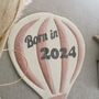 Born In 2024, Hot Air Balloon Nursery Decor, thumbnail 5 of 12