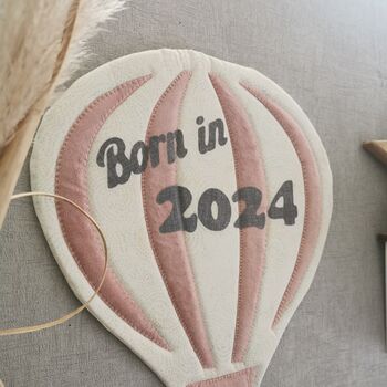 Born In 2024, Hot Air Balloon Nursery Decor, 5 of 12