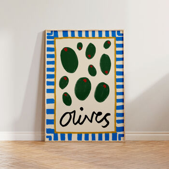 Olives Hand Drawn Kitchen Print, 2 of 7