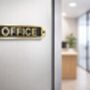 Custom Solid Brass Office Plaque With Black Finish, thumbnail 2 of 7