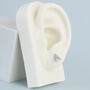 Sterling Silver Crystal Point Stud Earrings, thumbnail 2 of 6