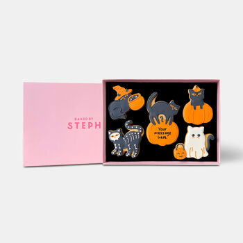 Personalised Scaredy Cat Letterbox Iced Cookies, 4 of 10
