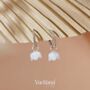 Vachana Shell Lily Sterling Silver Dangle Earrings, thumbnail 2 of 10