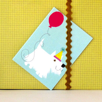 Westie Dog Mini Greetings Card, 5 of 5