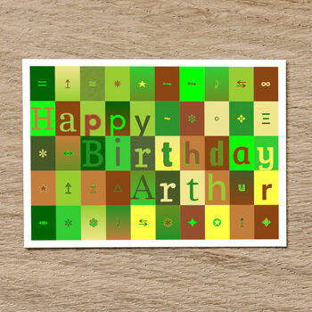 Personalised Birthday Card With Name, 8 of 12