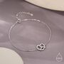 Sterling Silver Pretzel Heart Knot Bracelet, thumbnail 1 of 12