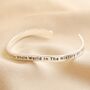 Adjustable Favourite Person Meaningful Word Wave Bangle, thumbnail 6 of 7