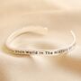 Adjustable Favourite Person Meaningful Word Wave Bangle, thumbnail 6 of 8