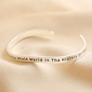 Adjustable Favourite Person Meaningful Word Wave Bangle, 6 of 8
