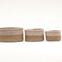 Chali: Charcoal And Sand Duo Colour Block Woven Basket, thumbnail 9 of 9