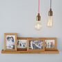 Personalised Solid Oak Shelf With Optional Oak Frames And Print Service, thumbnail 4 of 7