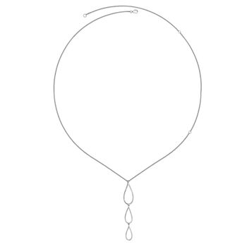 925 Sterling Silver Tri Petal Long Pendant, 2 of 3