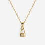 Padlock Pendant Necklace 18ct Gold Plated, thumbnail 1 of 3