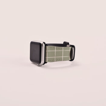 Chalk Grid Vegan Leather Apple Watch Band, 5 of 6