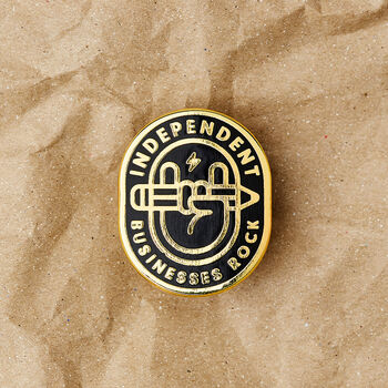 Independent Businesses Rock Enamel Pin Badge, 3 of 4