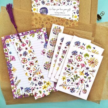 Pressed Flowers Stationery Gift Set, 7 of 7