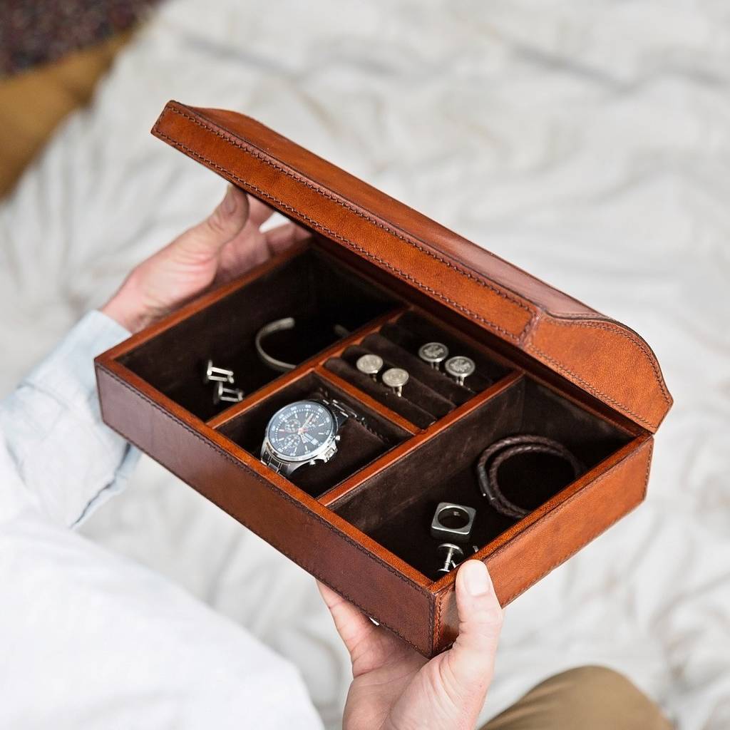 leather jewelry presentation box