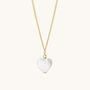 Pearl Heart Necklace Silver Or Gold Vermeil Plated, thumbnail 5 of 7