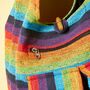 Handmade Bohemian Rainbow Stripe Shoulder Bag, thumbnail 4 of 6