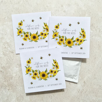 10 Wildflower Seed Packet Favours Sunflowers, 4 of 8