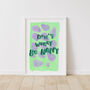 Don't Worry Be Happy Typography Print, thumbnail 3 of 5