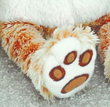 Ginger Cat Soft Toy, Keepsake Personalised Heart, 4 of 4