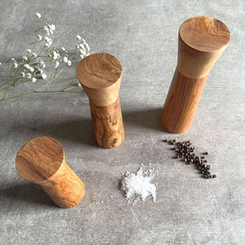 Modern Style Olive Wood Salt Or Pepper Grinder, 5 of 5