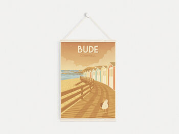 Bude Cornwall Travel Poster Art Print, 6 of 8