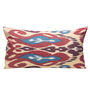 Citrus Tangerine Silk Ikat Pillow, thumbnail 2 of 6