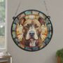 Staffordshire Bull Terrier Brown Stained Glass Effect Suncatcher, thumbnail 6 of 6