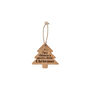 Up North 'Ave Thissen A Merry…' Christmas Oak Hanging Tree, thumbnail 2 of 2