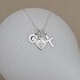 Personalised St. Christopher Heart And Cross Necklace, thumbnail 1 of 3