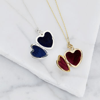 Small Solid Gold Or Silver Heart Locket Necklace, 9 of 12