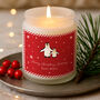 Personalized Gingerbread Scented Christmas Candle | Penguin Granny Gift, thumbnail 1 of 2