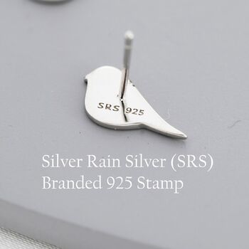 Blue Tit Bird Stud Earrings In Sterling Silver, 2 of 12
