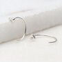 Sterling Silver And Crystal Pull Through Heart Earrings, thumbnail 2 of 6