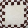 Chess Cushion Cover In Brown Off White 50x50cm, thumbnail 4 of 4