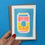 Best Dad Beer Risograph Card, thumbnail 2 of 3