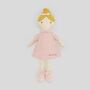 Personalised My 1st Doll In Pink Dress Blonde Hair, thumbnail 2 of 6