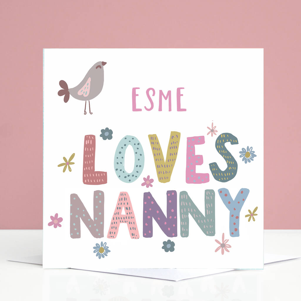 Personalised Nanny Birthday Card From Girls Or Boys, 1 of 4