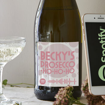 Personalised Christmas Prosecco With Spotify Playlist, 2 of 4
