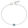 Sterling Silver March Birthstone Bracelet, thumbnail 3 of 8