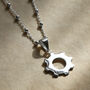 Sterling Silver Industrial Cog Necklace, thumbnail 1 of 7