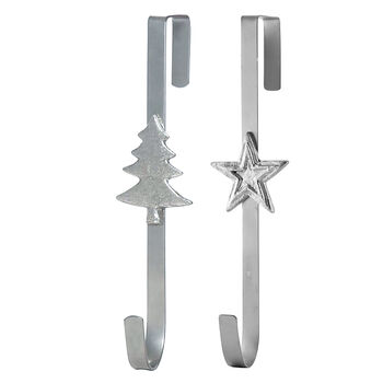 Silver Indoor Christmas Wreath Hanger Collection, 2 of 4