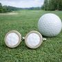 Genuine Golf Ball Cufflinks, thumbnail 1 of 3