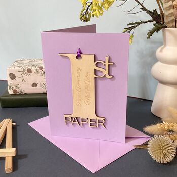 Personalised 1st Paper Meaning Anniversary Card, 9 of 10