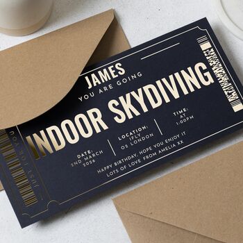 Personalised Indoor Skydiving Birthday Gift Voucher, 3 of 9