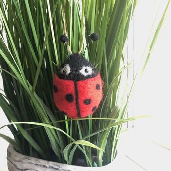 Felt Ladybird Hanging Decoration, 2 of 4
