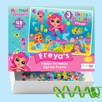 Personalised Mermaid Adventures Birthday Jigsaw Puzzle, 5 of 12